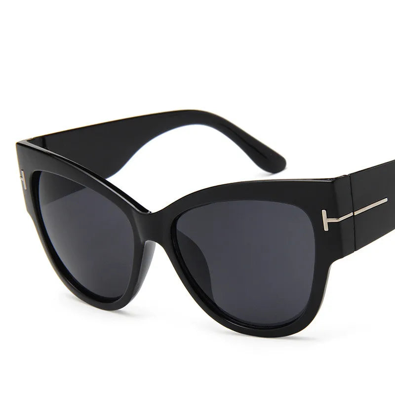 New Fashion Brand Designer Cat Eye Women Sunglasses Female Gradient Points Sun Glasses Big Oculos feminino de sol UV400