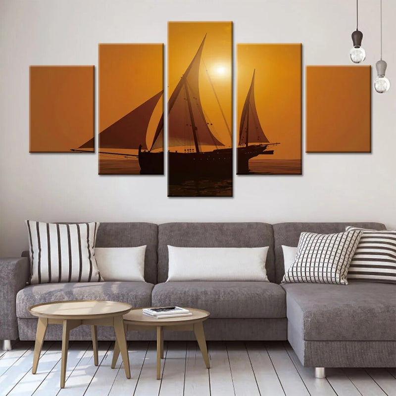 canvas painting picture Transportation boat poster living room wall decoration painting prints wall art