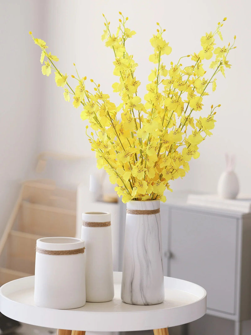 Modern Ceramic Vase Ornaments Home Livingroom Dried Flower Figurines Crafts Office Coffee Table Flower Arrangement Decoration