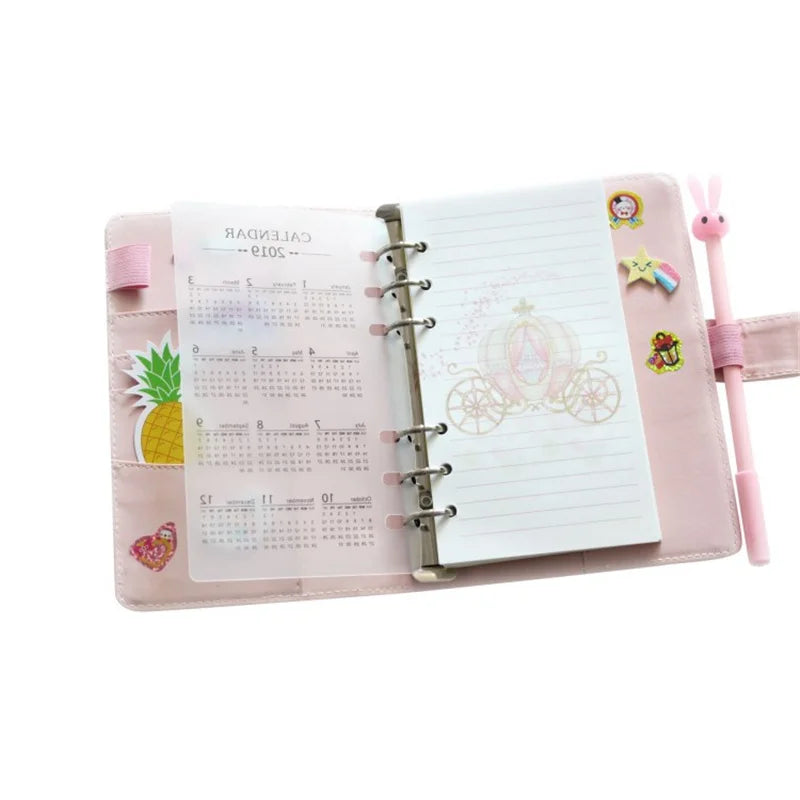 A5 A6 Cute Colorful Notebook Loose Leaf Notepad Refill DIY Diary Cover Macaroon Binder Agenda Shell Spiral Refill Pages