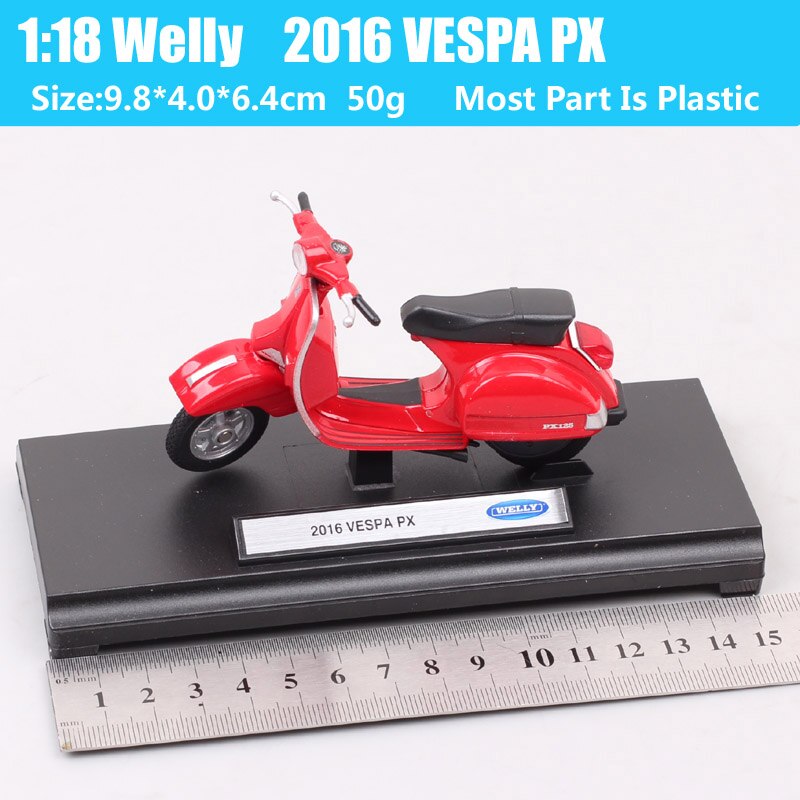 1:18 scale Piaggio Vespa Scooter 98 PK 125 GTR P150X 300 MP5 Primavera GTS motorcycle moto bike diecast vehicles toys model kids