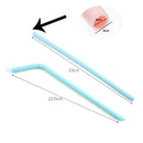 6pcs Reusable Silicone Drinking Straws Creative milk straws Sturdy Bent Straight Boba Straw Cleaning Brush Bar Party Accessory