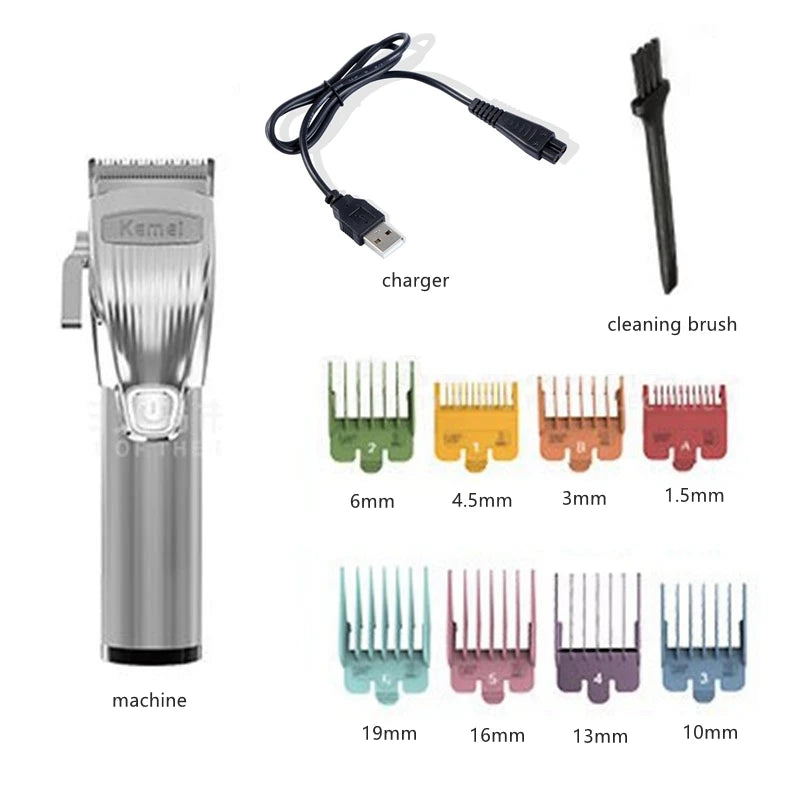 Original Kemei Professional Cordless Rechargeable Hair Trimmer For Men Electric Hair Clipper Hairdressing Beard Grooming Shaver