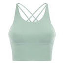 SHINBENE UPATED 2.0 Gym Running Crop Tops Women Soft Nylon Fitness Yoga Sport Bras Tops Anti-sweat Padded Workout Brassiere