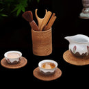 Handgefertigte Rattan-Essstäbchen, Löffel, Tafelmesser, Gabel, Besteck-Aufbewahrungsbox, Haushalt, Aufbewahrungskorb, Aufbewahrungsregal, Küchenhelfer