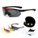 Cycling Glasses Mens Womens Sports Sunglasses Cycling Goggles MTB Road Anti-glare Riding Bicycle Bike Eyewear Protection 5 Lens