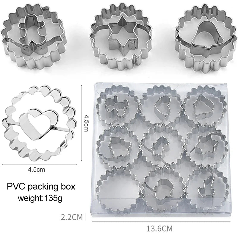 Metal Easter Pastry Cookie Cutter Set Mini Christmas Cookies Making Mould Stainless Steel Baking Sandwich Biscuit Cutters Mold