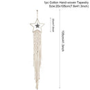 Nordic Stern Mond Makramee Heimdekoration Accessoires Boho Deko Ramadan Mädchen Kinder Babyzimmer Wanddeko Traumfänger Wandbehänge