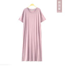 Plus size Fashion Summer Night Dress Women Nightgowns Sleepwear Women's Sleepshirts Modal Cotton Candy Color Ladies Nightwear