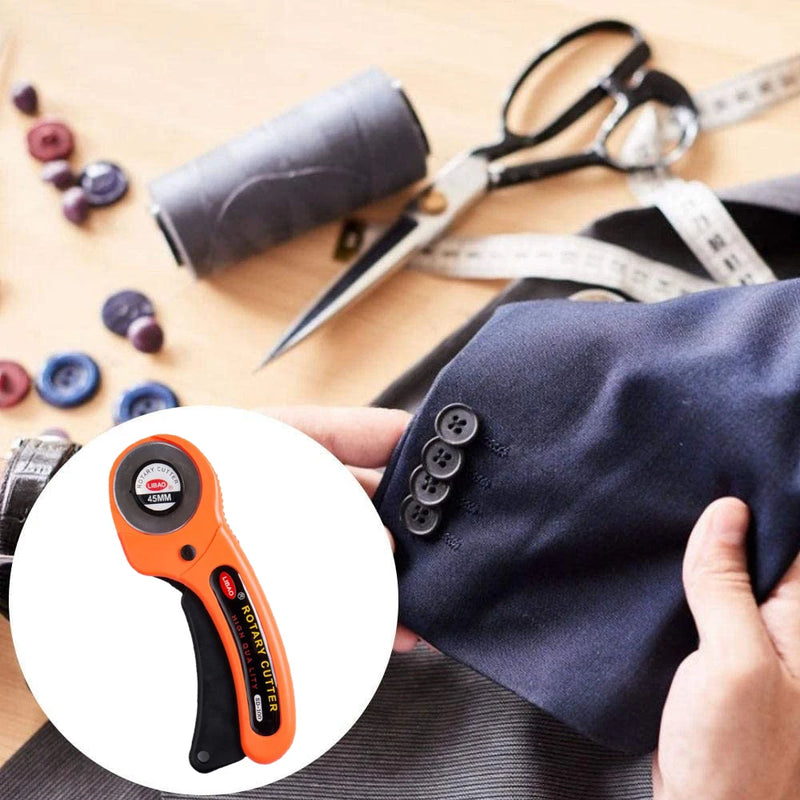 45mm Patchwork Roller Wheel Knife Cloth Cutting Knife Leather Paper Fabric Craft Fabrics Rotary Cutter DIY Sewing Accessories