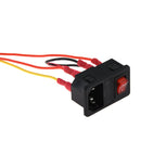 3D Printer Parts 220V/110V 6A Power Supply Switch Male Socket with Fuse for DIY Accessories AC Power Socket Wiring Connector