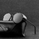 Retro Steampunk Sonnenbrille Herren Damen Designer Marke Rundes Metallgestell Punk Metallschilder Sonnenbrille Gafas de Sol
