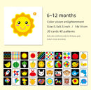 Montessori Baby Visual Stimulation Card Black White High Contrast Flash Cards for Kids Educational Sensory Book Baby Flashcard