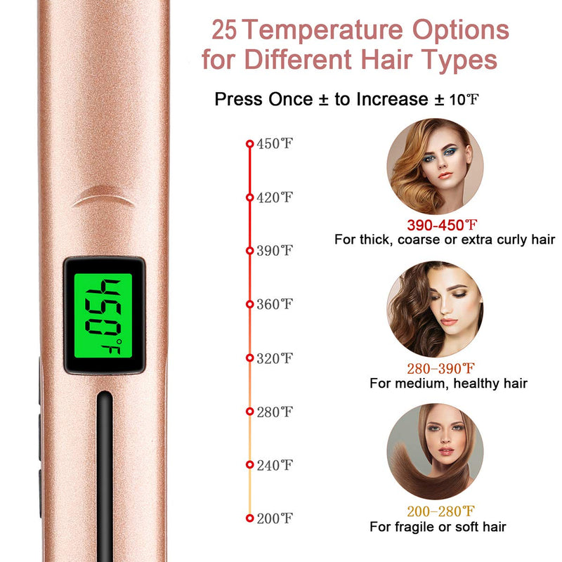 2 In 1 Hair Straightener Flat Iron Hair Curling Irons Plates Heat Professional Hair Iron For Ptc Hair Iron Hair Styling Tools