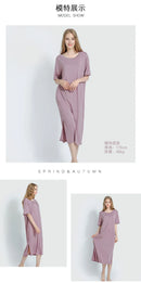 Plus size Fashion Summer Night Dress Women Nightgowns Sleepwear Women's Sleepshirts Modal Cotton Candy Color Ladies Nightwear
