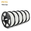 SUNLU PETG 1KG 3D Filament 1.75MM 5Rolls Arranged Neatly No Knots No Bubble Bright Color Exo-Friendly Good Toughness