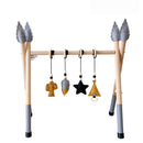 1Set Nordic Style Baby Gym Play Nursery Sensory Ring-pull Toy Wooden Frame Infant Room Toddler Clothes Rack Gift Kids Decor