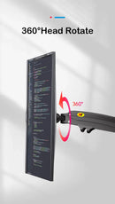 NB H180 Double monitor desk Holder Arm Gas Spring Full Motion 17"-27" LCD TV Mount ergonomic dual arm clamp bracket 2-9kgs each