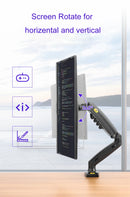NB F80 Desktop Gas Spring 17-30" LCD LED Monitor Holder Mount Arm Full Motion Display Stand Loading 2-9 Kgs