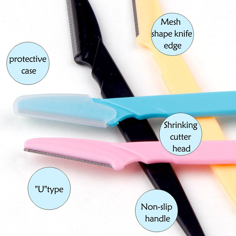 20/40/80Pcs Eye Brow Safe Face Blades Shaping Knife Eyebrow Trimmer Shaver Face Hair Removal Blades Cutter Woman Makeup Tools