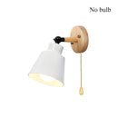 PHYVAL Wood Lamp Bedroom 10mm Wooden base Wall Lamp With Plug Macaron Modern Wall Sconce For Liviing Room