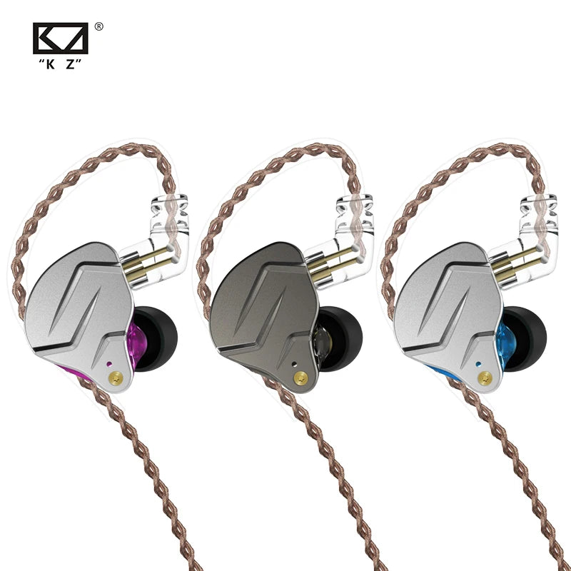 KZ ZSN Pro Hanging In Ear Monitor Earphones  Metal Technology Hifi Bass Earbuds Sport Noise Cancelling Headset ZSX Gamer Mic X