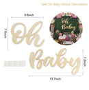 Oh Baby Sign Wooden Wall Stickers First 1 One 1st Birthday Party Baby Shower Decorations Boy Girl Gender Reveal Baptism Decor