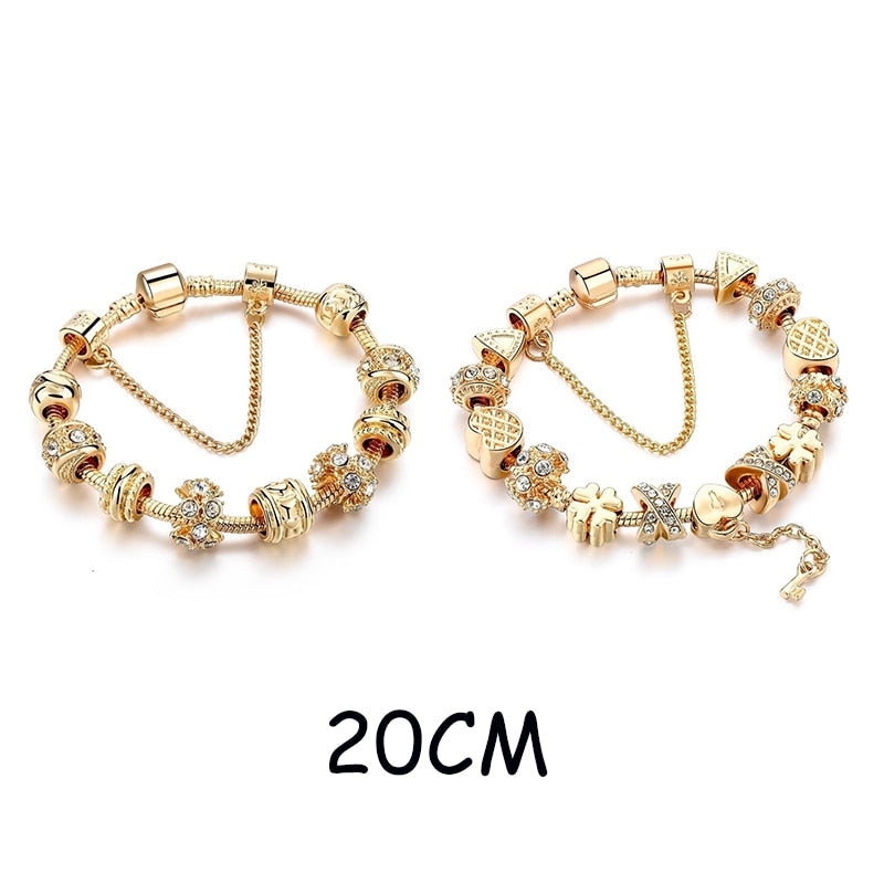 2020 Wholesale INS gold flower bead Bracelets&amp;Bangles For Women Pulseira Feminina Charm Crystal Jewelry Trendy Bracelet BT200303