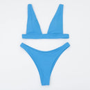 Sexy Solid Bikini Women 2021 New Swimsuit Push Up Swimwear High Cut Bikini Set Bathing Suits Summer Beach Wear Swimming Suit XL