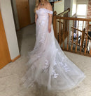 LORIE Lace Wedding Dresses 2020 Off the Shoulder Appliques A Line Bride Dress Princess Wedding Gown Free Shipping Robe De Mariee