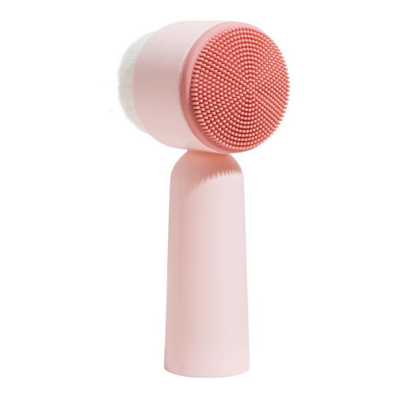 Portable Double Side Silicone Facial Cleanser Brush Soft Hair Face Massage Washing Brush Blackhead Remover Skin Care Tool 20