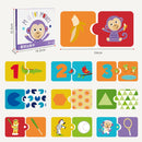 Montessori Baby Visual Stimulation Card Black White High Contrast Flash Cards for Kids Educational Sensory Book Baby Flashcard