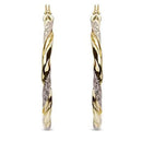 Huitan Simple Stylish Women Twist Hoop Earrings Gold Color Delicate Gifts Versatile Style Female Earring Trendy Jewelry Hot Sale