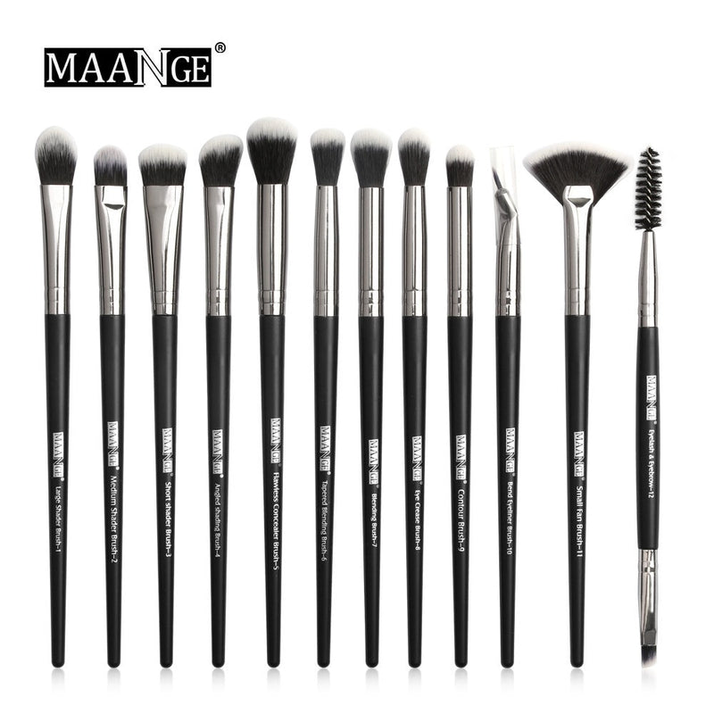 MAANGE Pro 12/20pcs Makeup Brushes Set with Bag Powder EyeShadow Blending Eyeliner Eyelash Lip Portable Brush Set For Make up