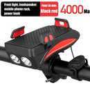 4in1 Bicycle Light USB Charging Lighting Cycling Phone Holders & LED Headlight Horn Bell MTB Power Bank for Bike Accessories