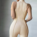 Habbris Fall Ribbed Black Jumpsuit Women Turtleneck Long Sleeve Jumpsuit White Bodycon Jumpsuit Winter One Piece Outfits Women