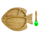 Good quality Fork Baby Suction Bowl and Matching Spoon Set, Suction Stay Put Feeding Bowl, Natural Bamboo