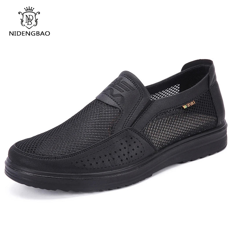 Men Casual Shoes Summer Style Mesh Flats Shoes For Men Loafers Leisure Shoes Breathable Outdoor Walking Footwear Big Size 47 48