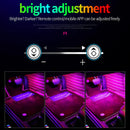 RGB LED Bulb Car Interior Ambient Lights With USB Wireless Remote APP Music Control Multiple Modes Lighting Decorative Auto Lamp