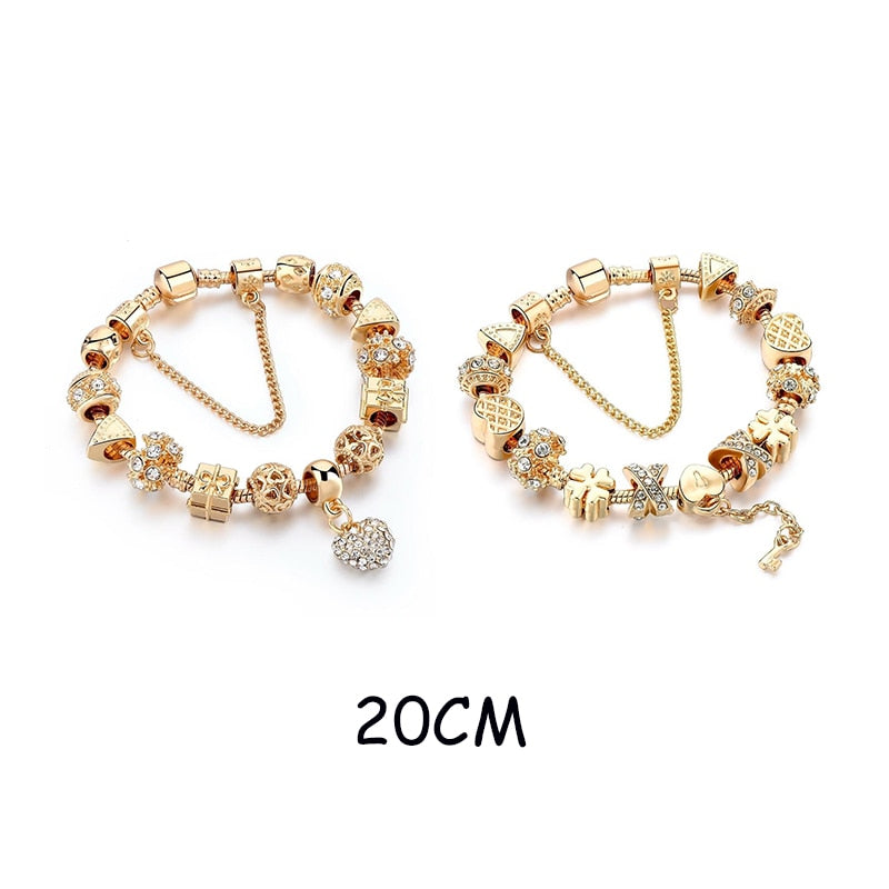 2020 Wholesale INS gold flower bead Bracelets&amp;Bangles For Women Pulseira Feminina Charm Crystal Jewelry Trendy Bracelet BT200303