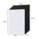 4 pieces Air Purifier Parts Carbon pre-filters and 1 piece Main HEPA filter for Winix 115115 5300 5500 6300