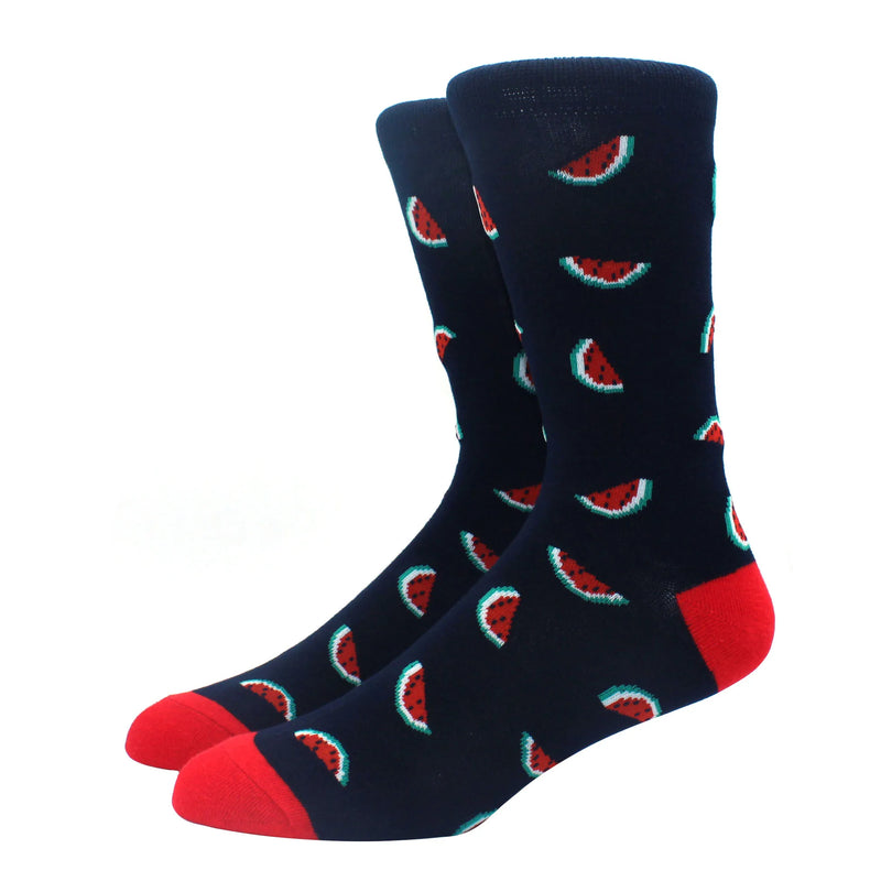 2024 New Hiphop Cotton Men Socks Harajuku Happy Funny animal Flamingo penguin chili Dress Socks for Male Wedding Christmas Gift