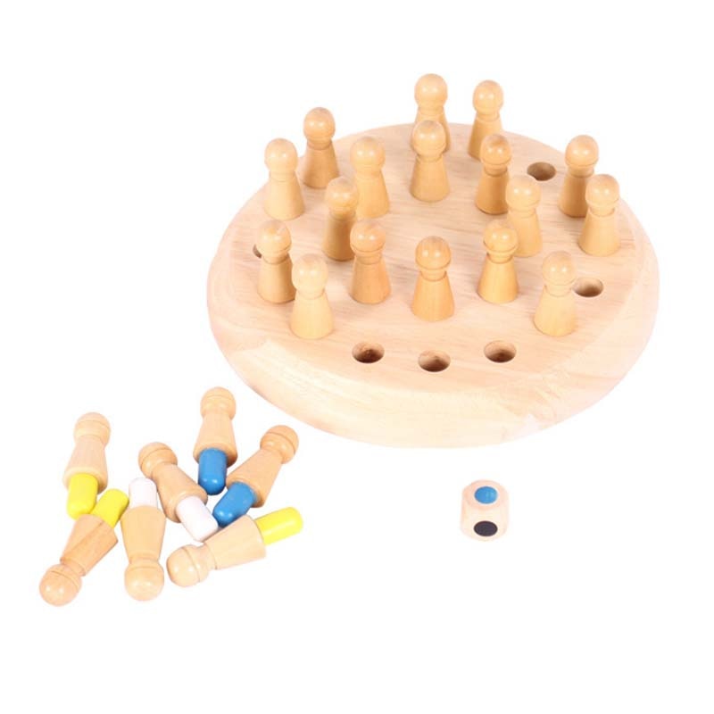 children Kids Memory Match Stick Chess Wooden Chess Checkers Board Game Family Party Game Puzzle Baby Educational Toys