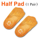 WINRUOCEN Full/Half Insoles Leather Premium Orthopedic Arch Support For Flat Feet Foot Massage men women O/X Leg Half Care Pads