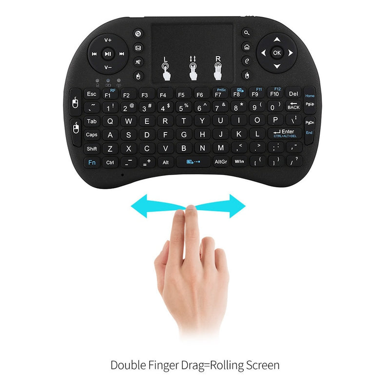 3 Colors Backlit i8 Mini Wireless Keyboard 2.4ghz English Russian 3 Colour Air Mouse with Touchpad Remote Control Android TV Box