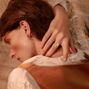 Mode Schlangenform Ring Edelstahl Schmuck Goldfarbe Bague Serpent Ringe für Frauen Süßer Party Schmuck