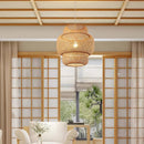 Modern Bamboo Hand Woven Bamboo Art Chandelier Dining Rroom Bamboo Lantern Chandelier Bedroom Dining Room Lamp