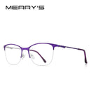 MERRYS DESIGN Women Cat Eye Glasses Half Frame Ladies Fashion Trending Eyewear Myopia Prescription Optical Glasses S2006