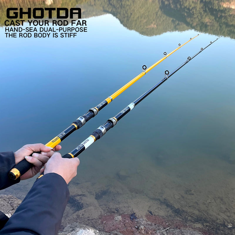 GHOTDA 2.1M -3.6M Carp Fishing Rod feeder Hard Carbon Fiber Telescopic Fishing Rod Fishing Pole