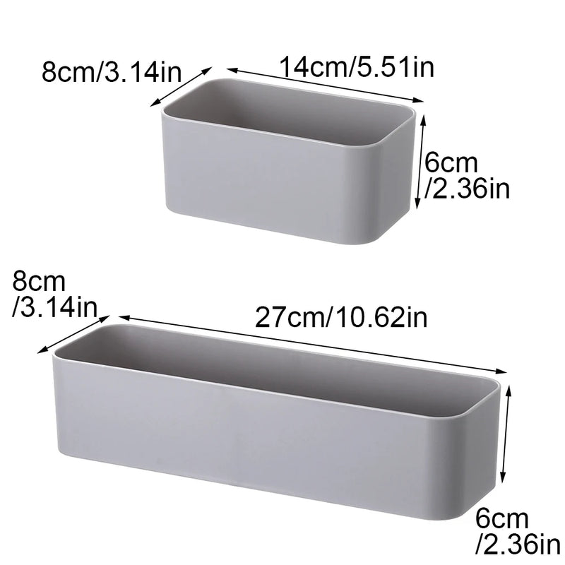 1PC ABS Wall Mounted Cosmetic Storage Box Bathroom Storage Rack Wall Shelf Adhesive Storage Case Bathroom Organizer Supplies